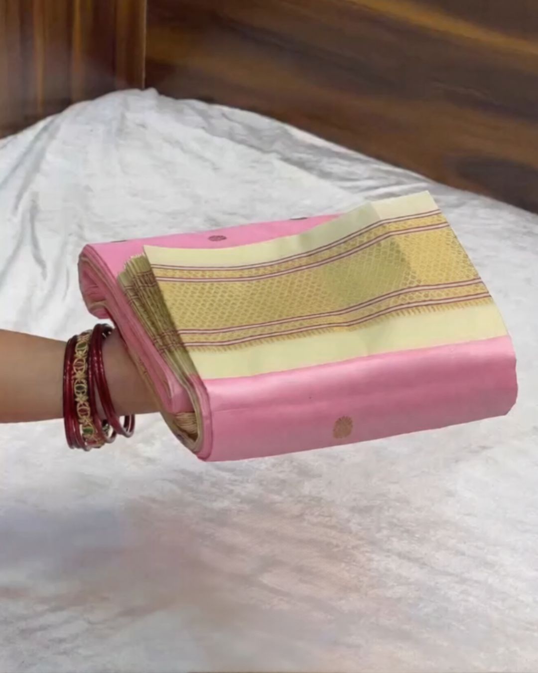 Light Pink Paithani Saree