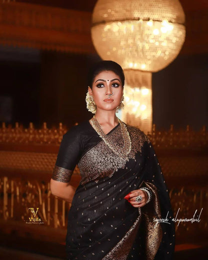 Lightweight Lichi Silk Organic Banarasi Wedding Saree