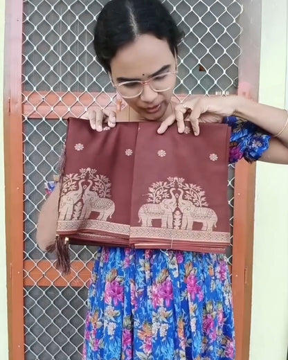 Elephant Silk Saree