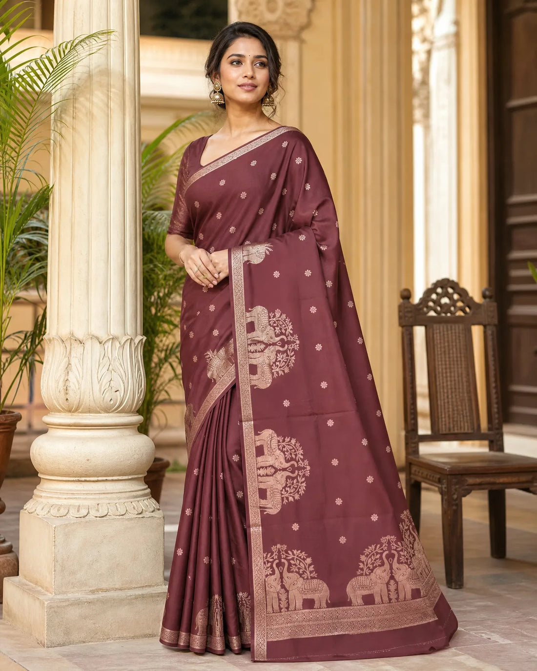 Elephant Silk Saree