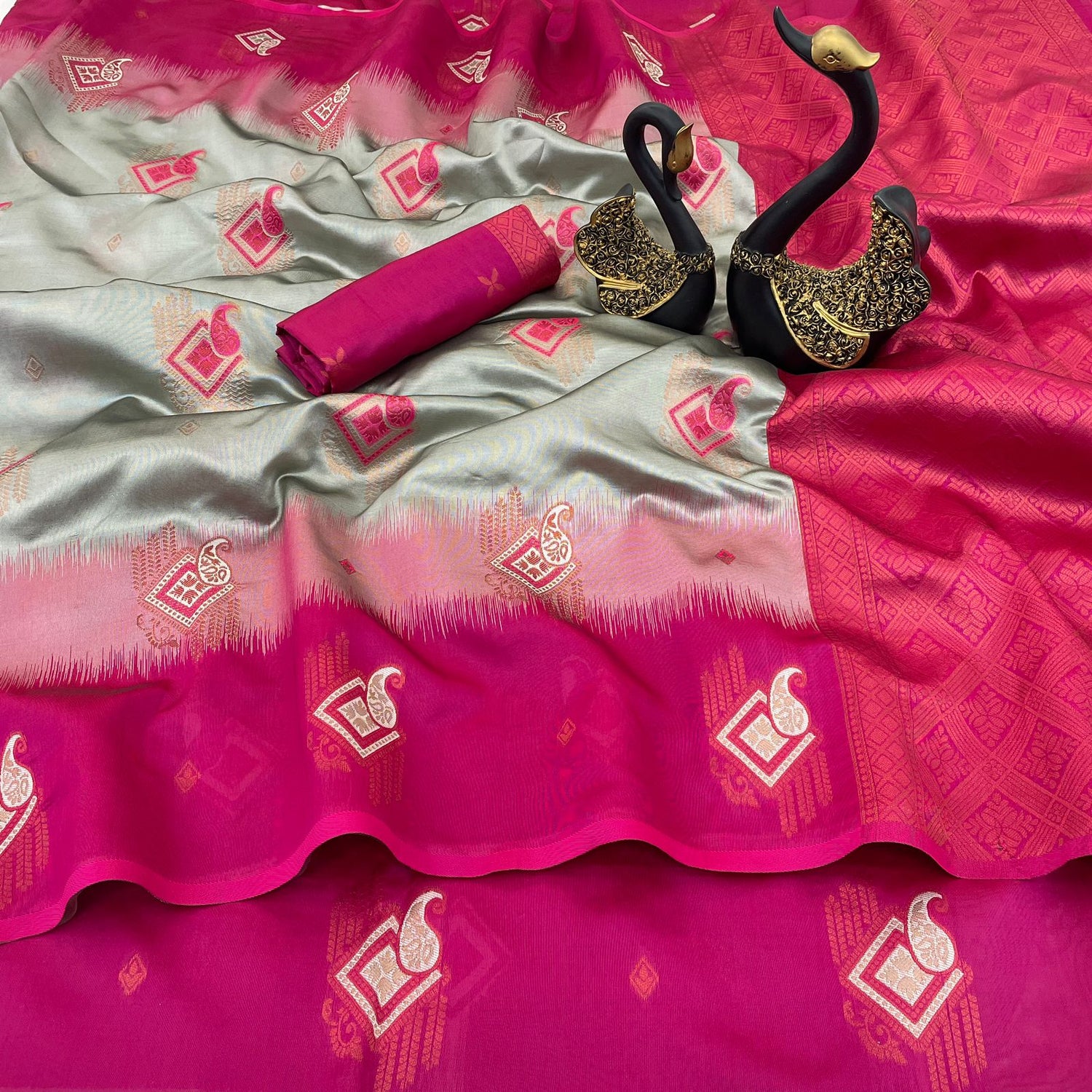 Premium Kuber Pattu Silk Saree for Wedding &amp; Party Wear