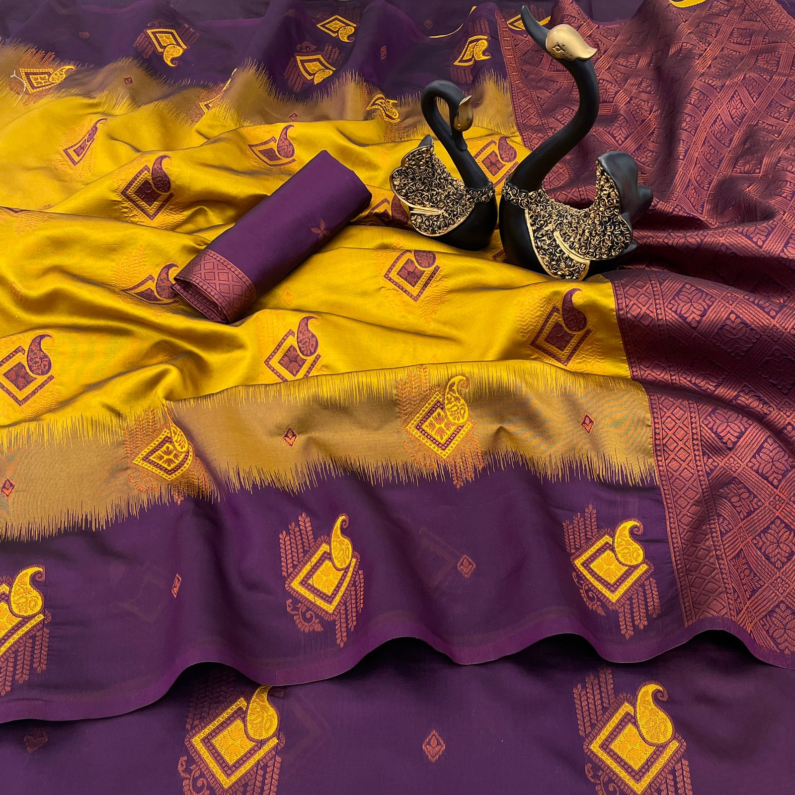 Premium Kuber Pattu Silk Saree for Wedding &amp; Party Wear