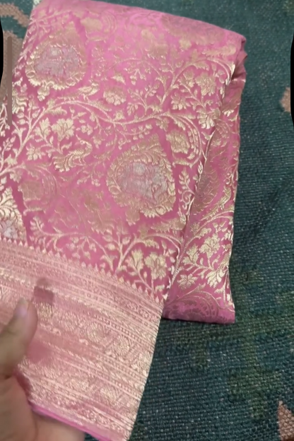 Brocade Blush Pink Saree