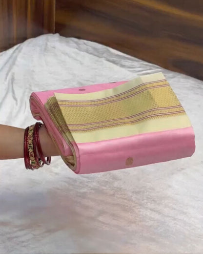 Light Pink Paithani Saree