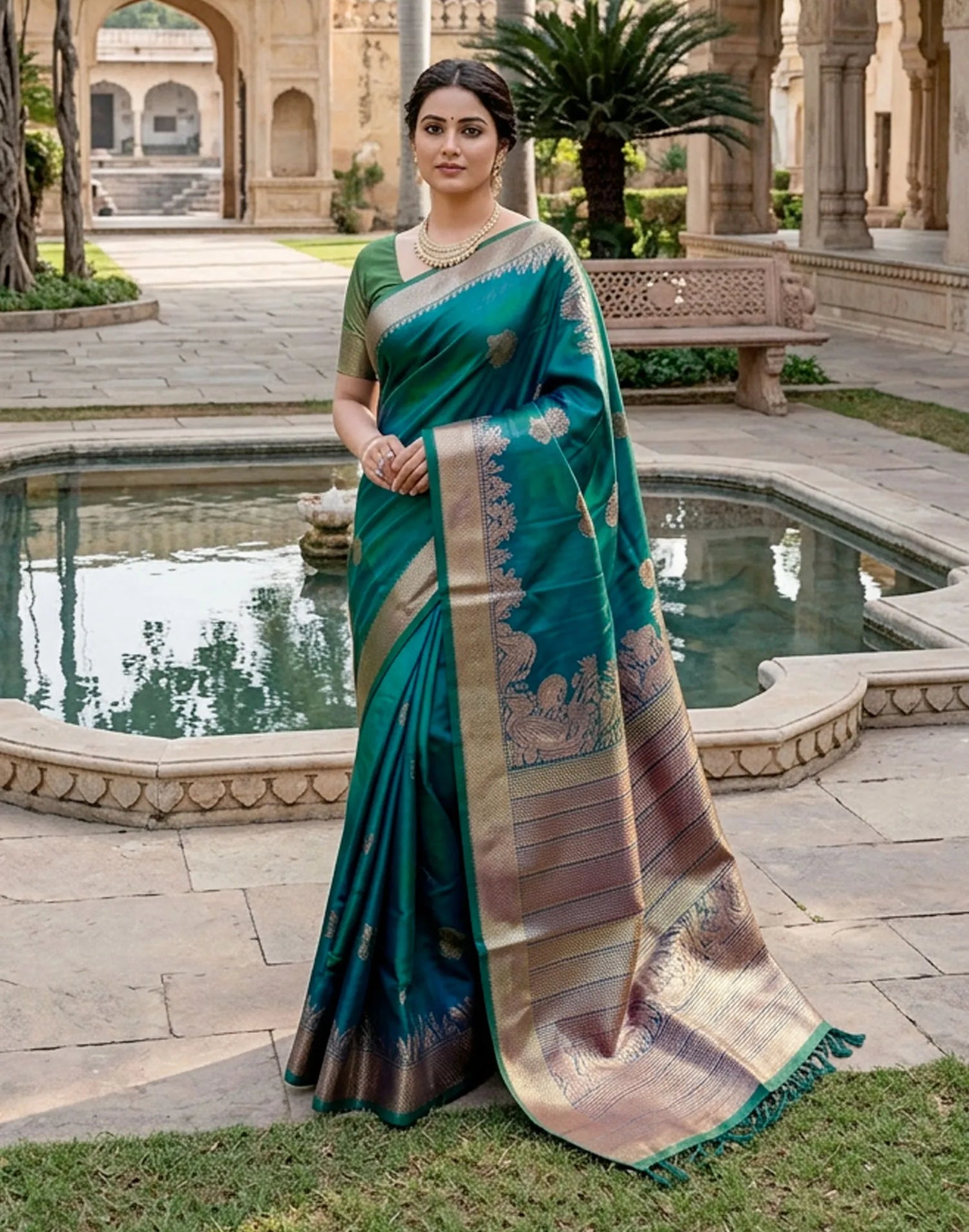 Manohari Kanchipuram bridal Silk Saree