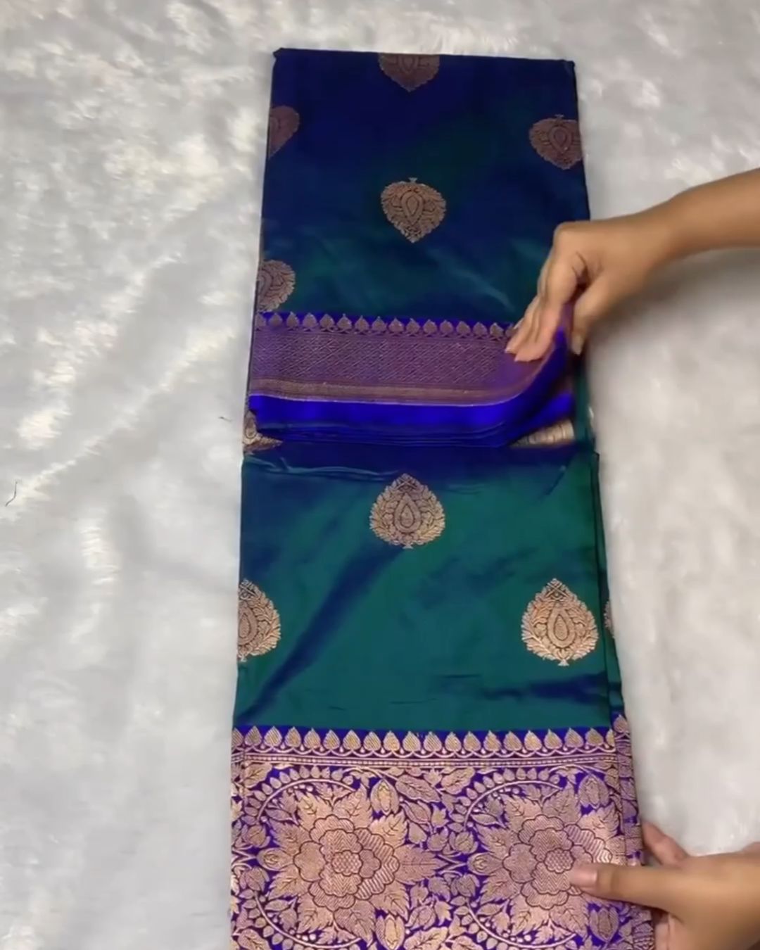 Peacock Green Silk Saree