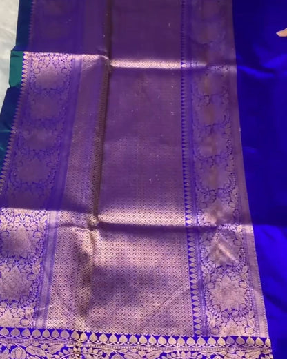 Peacock Green Silk Saree