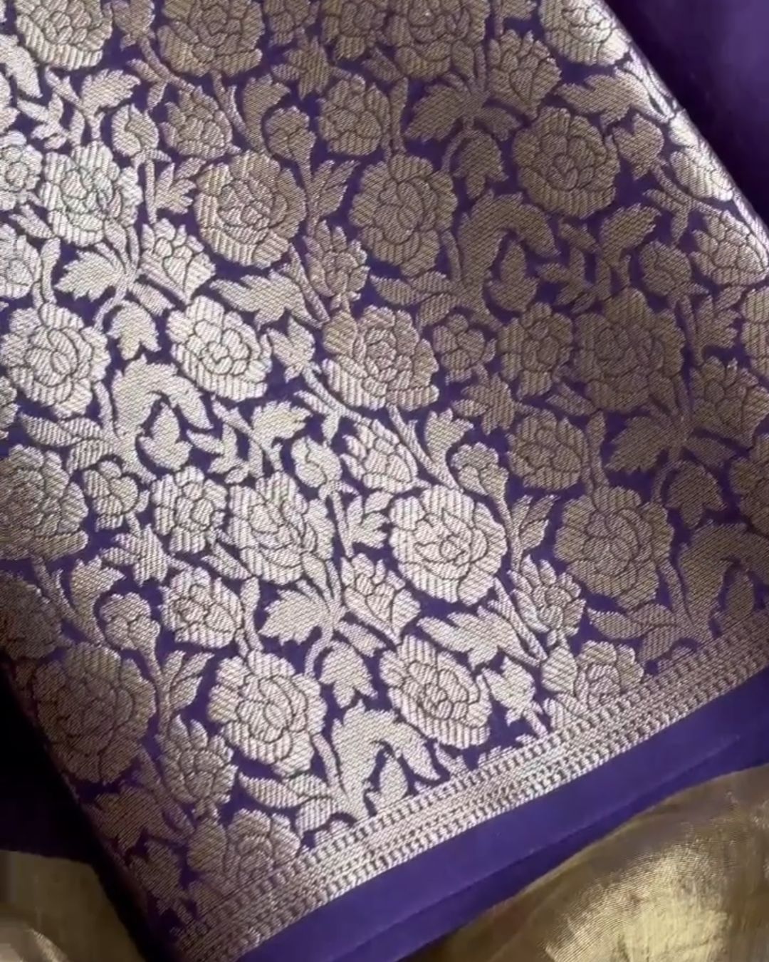 Purple Silk Jari Suit Set