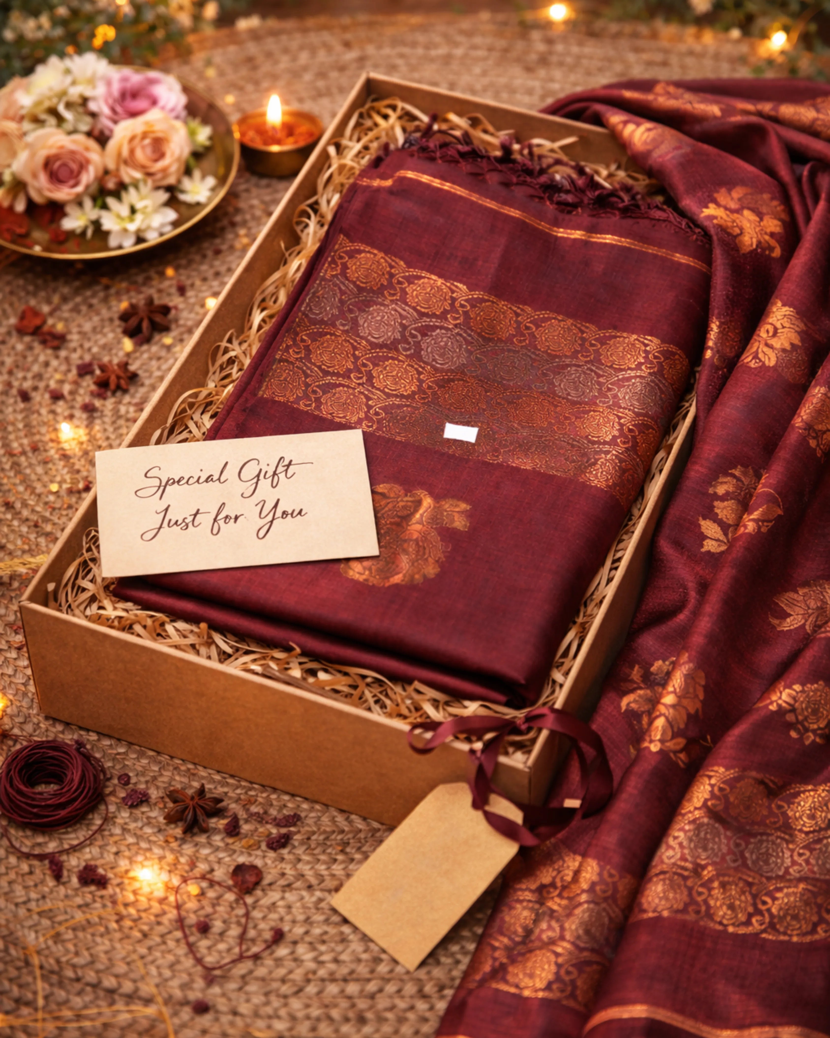 Shimmer Jamdani Saree