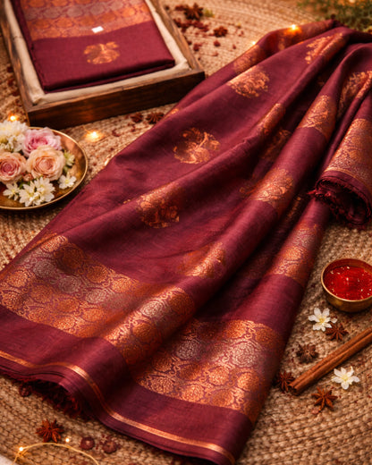 Shimmer Jamdani Saree