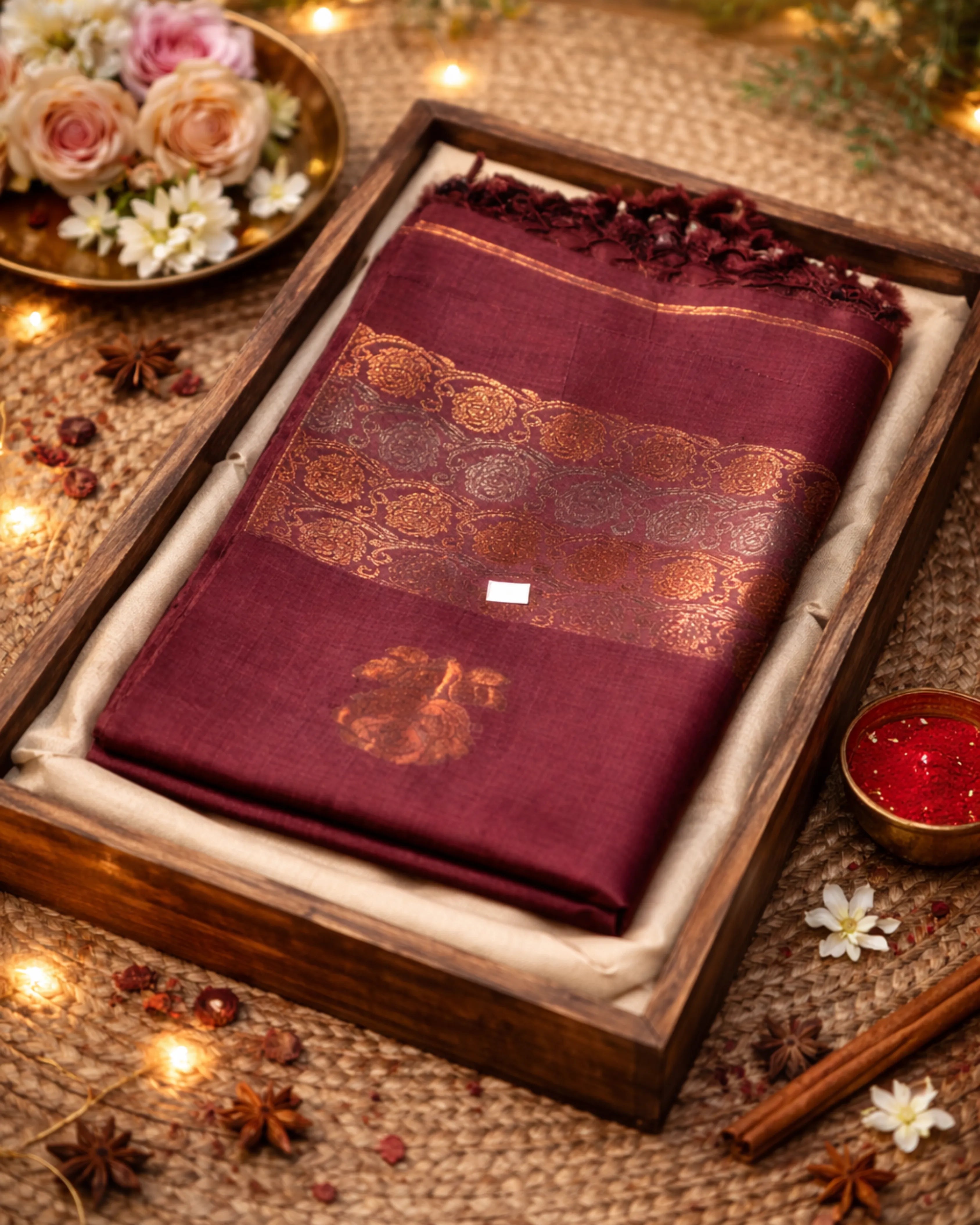 Shimmer Jamdani Saree