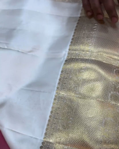 Vaira Oosi Pink Silk Saree