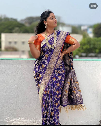 Pure Soft Khadi Georgette Silk Saree with Zari &amp; Meenakari Work – LC-59