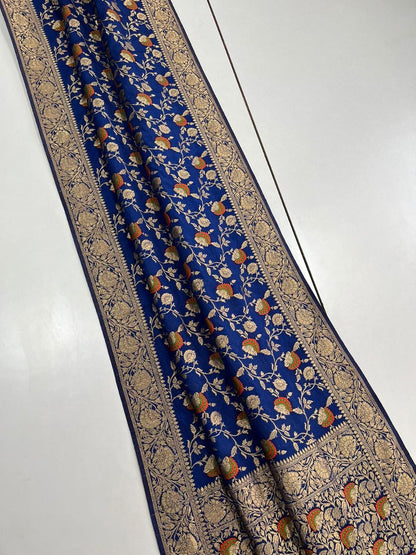 Pure Soft Khadi Georgette Silk Saree with Zari &amp; Meenakari Work – LC-59