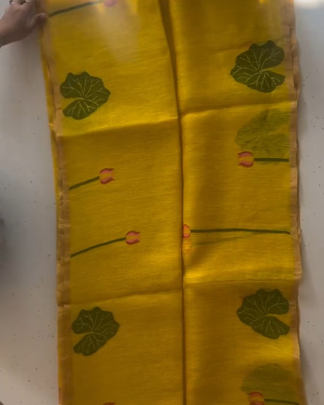 Yellow Kamalam Silk Saree