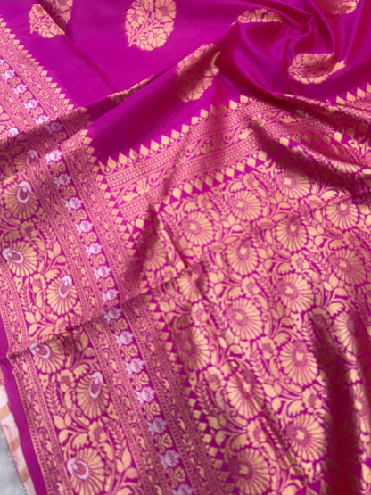 Soft &amp; Lightweight Lichi Silk Banarasi Wedding Saree
