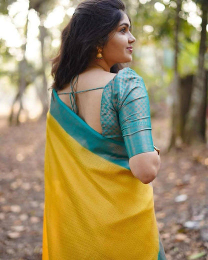 Elegant Banarasi Saree in Premium Lichi Silk – Comfortable &amp; Graceful Wedding Wear