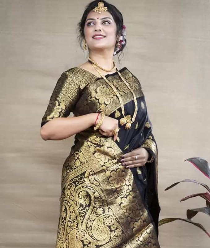 Banarasi Wedding Saree Made from Organic Lichi Silk