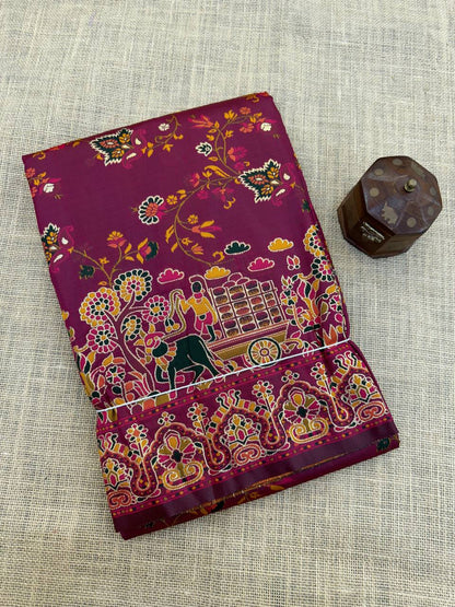 Rajwadi Pashmina Silk Weaving Saree with Kashmiri Pallu