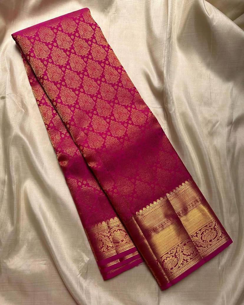 Light Comfort Organic Banarasi Lichi Silk Wedding Saree