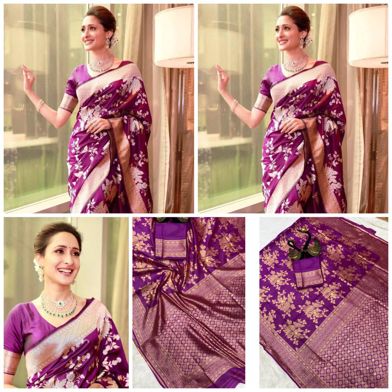Soft &amp; Comfortable Organic Banarasi Lichi Silk Wedding Saree
