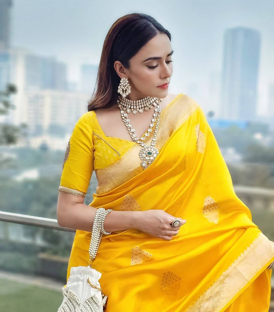 Organic Banarasi Lichi Silk Wedding Saree – Lightweight &amp; Elegant